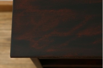 中古　美品　九州民芸家具　格子デザインがモダンな小振りの飾り棚　(R-080817)