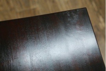 中古　美品　九州民芸家具　格子デザインがモダンな小振りの飾り棚　(R-080817)