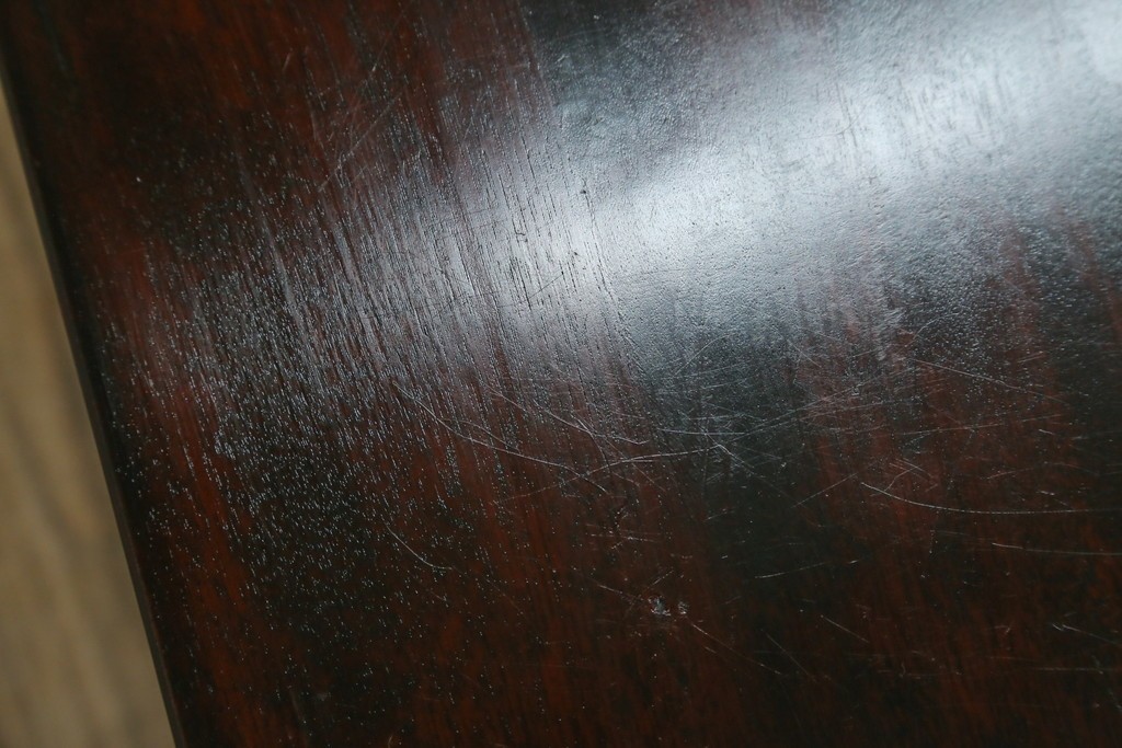 中古　美品　九州民芸家具　格子デザインがモダンな小振りの飾り棚　(R-080817)