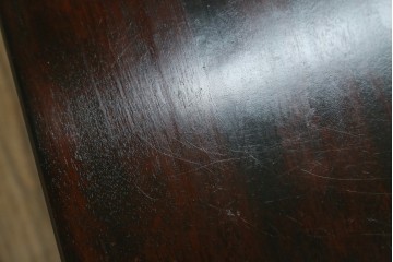 中古　美品　九州民芸家具　格子デザインがモダンな小振りの飾り棚　(R-080817)