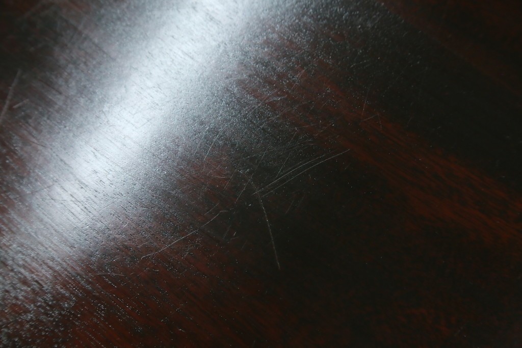 中古　美品　九州民芸家具　格子デザインがモダンな小振りの飾り棚　(R-080817)