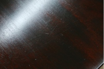 中古　美品　九州民芸家具　格子デザインがモダンな小振りの飾り棚　(R-080817)