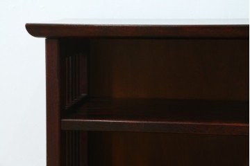 中古　美品　九州民芸家具　格子デザインがモダンな小振りの飾り棚　(R-080817)