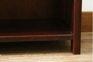 中古　美品　九州民芸家具　格子デザインがモダンな小振りの飾り棚　(R-080817)