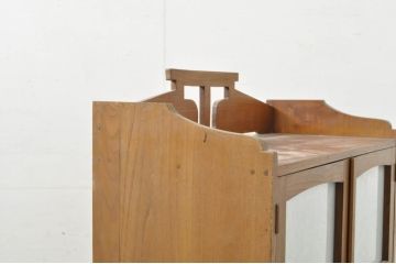 和製アンティーク　美品　栓材　透かしの意匠が目を引く本箱(ブックケース、収納棚、戸棚、キャビネット)(R-080818)