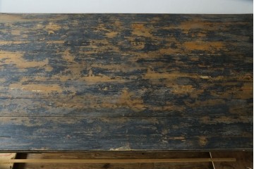フランスアンティーク　美品!!　特大　挽き物の脚が素敵なアクセント!パイン材と楡(ニレ)材の引き出し付きテーブル　(R-080822)