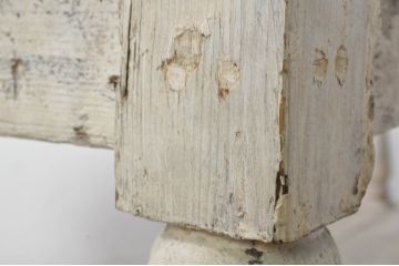 フランスアンティーク　ペイント　ドレイパーズテーブル(作業台、展示台、ワークテーブル、ディスプレイテーブル、飾り台、店舗什器)(R-080823)