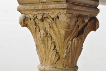 フランスアンティーク　オーク材　クラシカルな彫刻が素敵なドレイパーズテーブル(作業台、ワークテーブル、ディスプレイテーブル、展示台、飾り台、店舗什器)(R-080835)