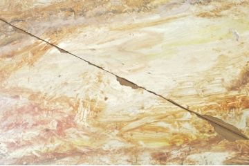 フランスアンティーク　天板栗(クリ)材・無垢材　マーブルペイントの大きな天板が目を引く特大テーブル(6人掛け、ダイニングテーブル、作業台、ワークテーブル、ディスプレイテーブル、展示台、飾り台、店舗什器)(R-080836)