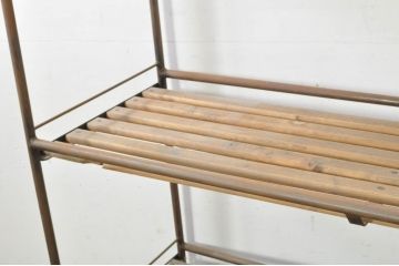 フランスアンティーク　おしゃれな空間を演出してくれるベーカリーラック(オープンラック、シェルフ、陳列棚、飾り棚、店舗什器)(R-080837)