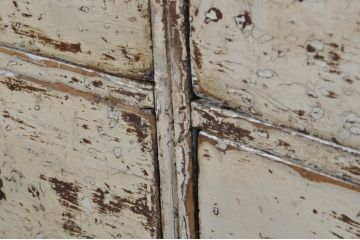 フランスアンティーク　シャビーシックな雰囲気がおしゃれな3分割チェスト(ドロワー、サイドボード、システムカウンター、サイドチェスト)(R-080838)
