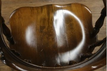 中古　飛騨産業　キツツキ　穂高シリーズ　木のぬくもりを感じるアームチェア4脚セット(キャプテンチェア、ダイニングチェア、板座チェア、イス、椅子、バラ売り可能)(定価4脚で約34万円)(R-080842)