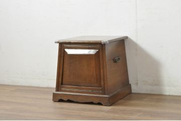 ヨーロッパビンテージ　生活感を隠しておしゃれに収納できる収納付きスツール(チェア、ベンチ、椅子、ヴィンテージ)(R-080864)