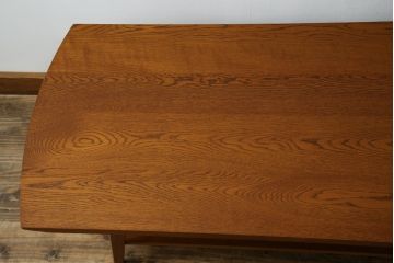 中古　美品　イデー(IDEE)　オーク材　シンプルでスタイリッシュなローテーブル(センターテーブル、リビングテーブル)(定価約10万円)(R-080865)