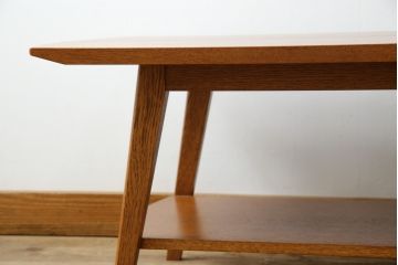 中古　美品　イデー(IDEE)　オーク材　シンプルでスタイリッシュなローテーブル(センターテーブル、リビングテーブル)(定価約10万円)(R-080865)