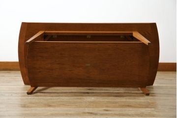 中古　美品　イデー(IDEE)　オーク材　シンプルでスタイリッシュなローテーブル(センターテーブル、リビングテーブル)(定価約10万円)(R-080865)