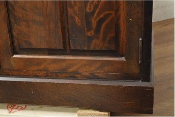 《天板取り付け加工費込み》　中古　北海道民芸家具　框組扉の端正なキャビネット　(R-080866)