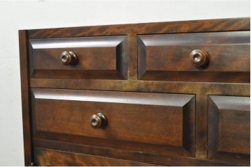 《天板取り付け加工費込み》　中古　北海道民芸家具　框組扉の端正なキャビネット　(R-080866)