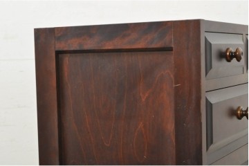 《天板取り付け加工費込み》　中古　北海道民芸家具　框組扉の端正なキャビネット　(R-080866)