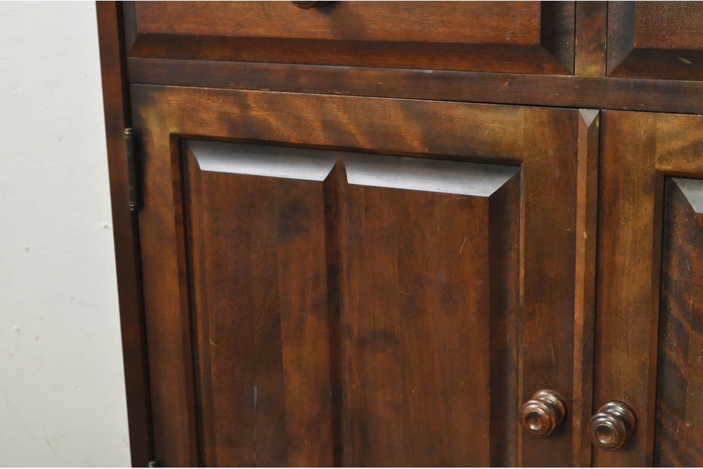 《天板取り付け加工費込み》　中古　北海道民芸家具　框組扉の端正なキャビネット　(R-080866)