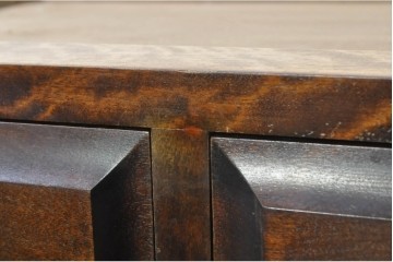 《天板取り付け加工費込み》　中古　北海道民芸家具　框組扉の端正なキャビネット　(R-080866)