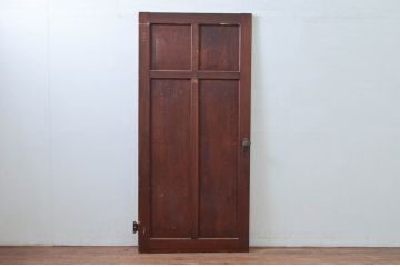 アンティーク建具　レトロな佇まいが魅力的なドア1枚(木製扉、板戸)(R-080874)