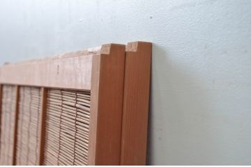 ビンテージ建具　涼しげな和の空間を演出する窓2枚セット(夏戸、簾戸、御簾戸、簀戸、葭戸、夏障子、引き戸、すど、ヴィンテージ)(R-080876)