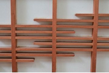 ビンテージ建具　和の空間を高める凝った作りの障子戸窓2枚セット(引き戸、ヴィンテージ)(R-080877)