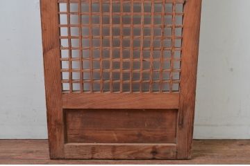 アジアンアンティーク　本物の時代物!!　李朝の八角デザイン幅狭格子扉1枚(格子戸、ドア、建具)(R-080879)