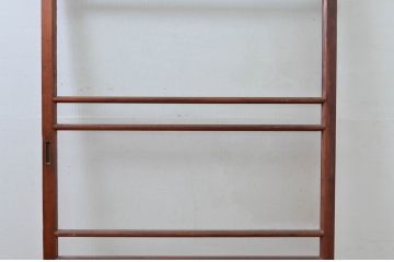 アンティーク建具　デザイングッド!!　レトロな空間作りにおすすめなガラス戸1枚(引き戸)(R-080882)
