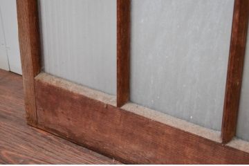アンティーク建具　デザイングッド!!　レトロな空間作りにおすすめなガラス戸2枚セット(引き戸)(R-080883)
