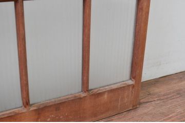 アンティーク建具　デザイングッド!!　レトロな空間作りにおすすめなガラス戸2枚セット(引き戸)(R-080883)