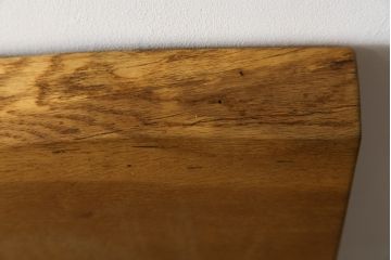 中古　ブランド家具　ナラ材　一枚板　存在感のある耳付きテーブルトップ(天板、テーブル天板、古材、木材、DIY、材料)(R-080892)