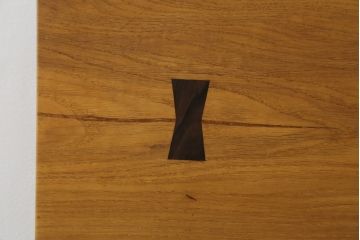 中古　ブランド家具　ナラ材　一枚板　存在感のある耳付きテーブルトップ(天板、テーブル天板、古材、木材、DIY、材料)(R-080892)