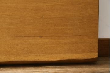 中古　ブランド家具　ナラ材　一枚板　存在感のある耳付きテーブルトップ(天板、テーブル天板、古材、木材、DIY、材料)(R-080892)