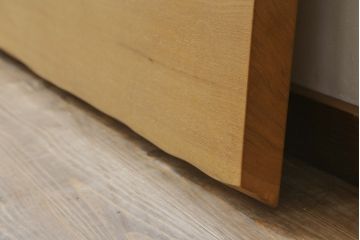 中古　ブランド家具　ナラ材　一枚板　存在感のある耳付きテーブルトップ(天板、テーブル天板、古材、木材、DIY、材料)(R-080892)