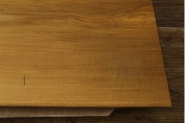 中古　ブランド家具　ナラ材　一枚板　存在感のある耳付きテーブルトップ(天板、テーブル天板、古材、木材、DIY、材料)(R-080892)