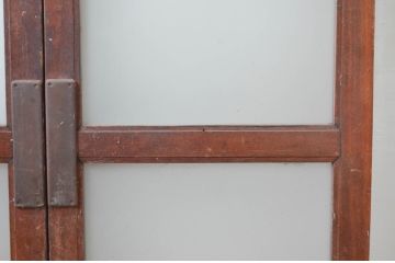 アンティーク建具　レトロな雰囲気漂う両開きドア1対2セット(ガラス扉、玄関扉)(R-080895)