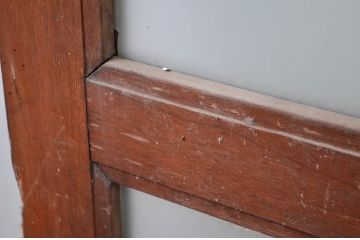アンティーク建具　レトロな雰囲気漂う両開きドア1対2セット(ガラス扉、玄関扉)(R-080895)