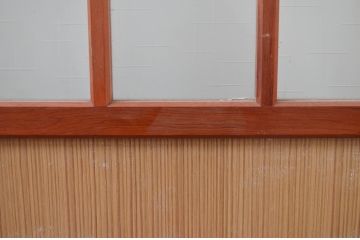 ビンテージ建具　レトロな空間を演出するガラス戸2枚セット(引き戸、ヴィンテージ)(R-080899)
