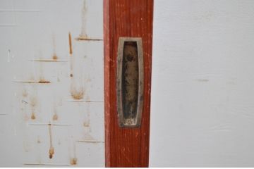 ビンテージ建具　レトロな空間を演出するガラス戸2枚セット(引き戸、ヴィンテージ)(R-080899)