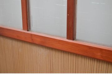ビンテージ建具　レトロな空間を演出するガラス戸2枚セット(引き戸、ヴィンテージ)(R-080899)