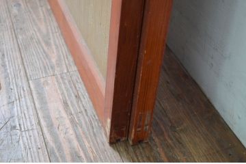 ビンテージ建具　レトロな空間を演出するガラス戸2枚セット(引き戸、ヴィンテージ)(R-080899)