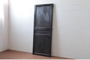 アンティーク建具　フランスアンティーク　ペイント仕上げ限定　シックなお部屋づくりに取り入れたい黒いペイントドア(建具、木製ドア)(R-080904)