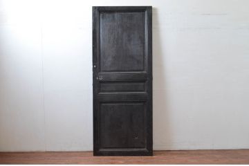 アンティーク建具　フランスアンティーク　ペイント仕上げ限定　シックなお部屋づくりに取り入れたい黒いペイントドア(建具、木製ドア)(R-080904)