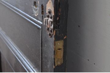 アンティーク建具　フランスアンティーク　ペイント仕上げ限定　シックなお部屋づくりに取り入れたい黒いペイントドア(建具、木製ドア)(R-080904)