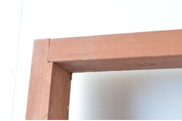 フランスアンティーク　パイン材　ペイント仕上げ限定　グレモン錠付き　ホワイトペイントのシャビーな雰囲気あふれるドアとドア枠のセット(扉、木製ドア、建具)(R-080905)