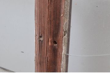 アンティーク建具　木の風合いが味わい深いシンプルなガラス戸4枚セット(引き戸)(R-080909)