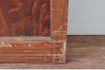 アンティーク建具　大正ロマン　温かみのある木味が魅力のガラス戸2枚セット(引き戸)(R-080911)
