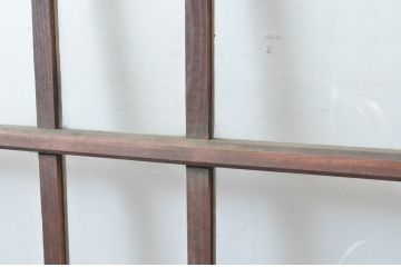 アンティーク建具　古い木味が趣のあるガラス戸2枚(引き戸)(R-08912)